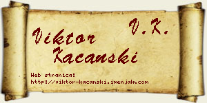Viktor Kaćanski vizit kartica